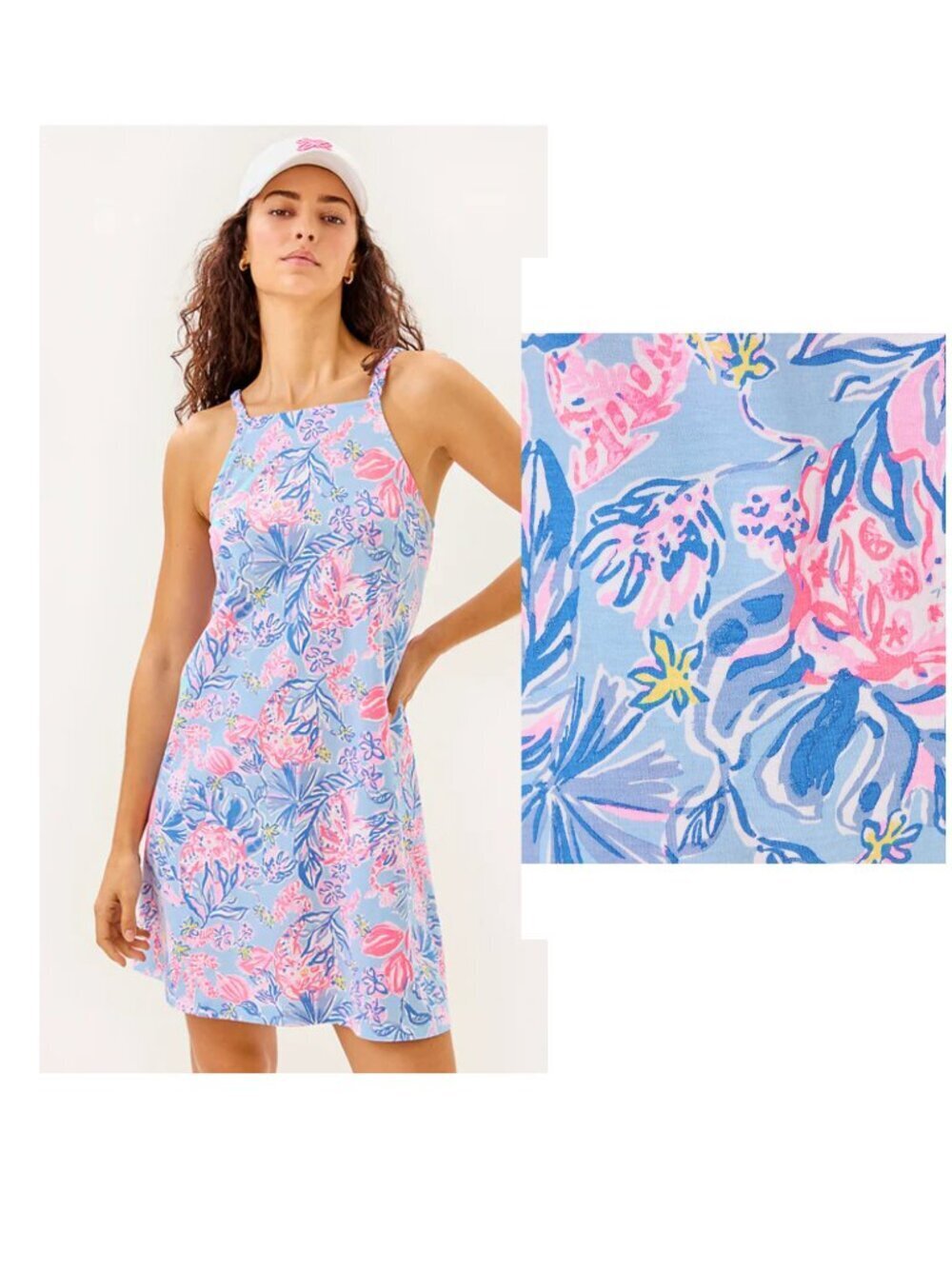 NWOT Lilly Pulitzer Kyleigh Dress Elephant Splash Floral Dress Size M - Picture 6 of 11